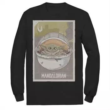 Мужская футболка с плакатом «Звездные войны, мандалорец, ребенок, известный как Малыш Йода» Star Wars