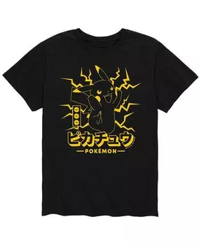 Мужская футболка с подсветкой Pokemon Pikachu AIRWAVES, черный