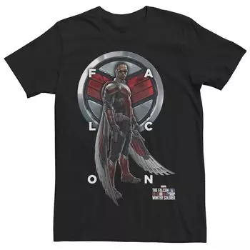 Мужская футболка с полным портретом Marvel Falcon And The Winter Soldier Licensed Character