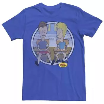 Мужская футболка с портретом Beavis & Butthead в школьном стиле Licensed Character