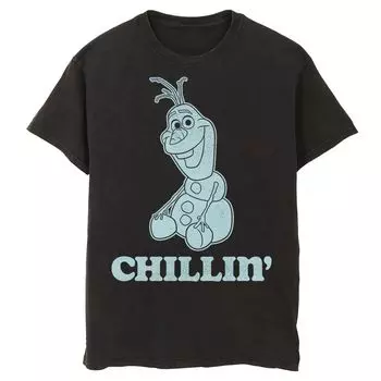 Мужская футболка с портретом Disney Frozen Olaf Chillin'