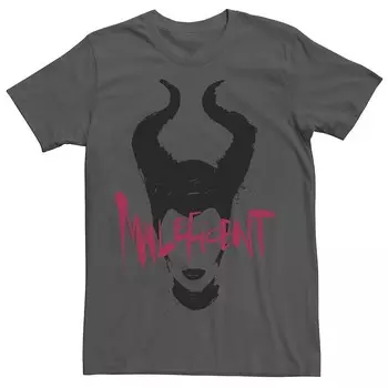 Мужская футболка с портретом Disney's Maleficent Paint Drip, цвет Charcoal