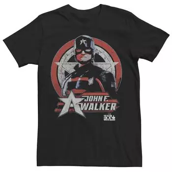 Мужская футболка с портретом Джона Ф. Уокера «Сокол и Зимний солдат» Marvel Licensed Character
