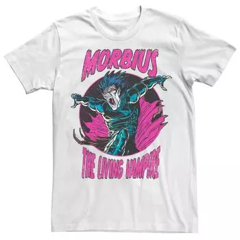 Мужская футболка с портретом фиолетового оттенка Marvel Morbius The Living Vampire Licensed Character