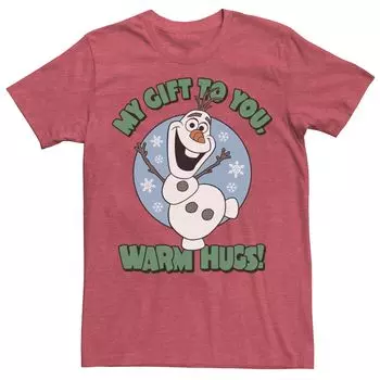 Мужская футболка с портретом Frozen Olaf My Gift To You Warm Hugs Disney