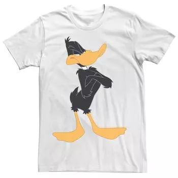 Мужская футболка с портретом и скрещенными руками в стиле Looney Tunes Daffy Duck Licensed Character