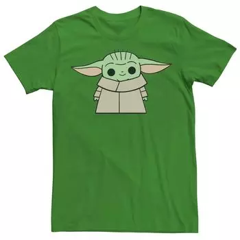 Мужская футболка с портретом из мультфильма The Madalorian The Child Aka Baby Yoda Star Wars