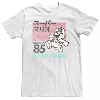 Мужская футболка с портретом кандзи Super Mario Bros. '85 Licensed Character