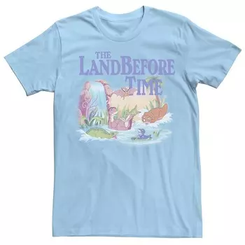 Мужская футболка с портретом Land Before Time для игры в воде, групповой снимок Licensed Character, цвет Light Blue