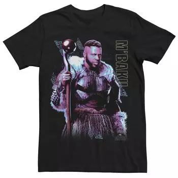 Мужская футболка с портретом лидера Marvel Black Panther M'Baku Licensed Character