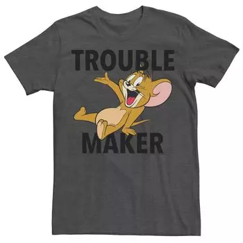Мужская футболка с портретом Looney Tunes Tom and Jerry Trouble Maker Licensed Character