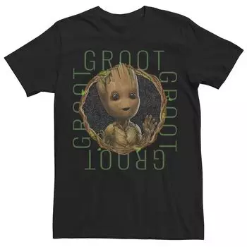 Мужская футболка с портретом Marvel I am Groot Center Licensed Character