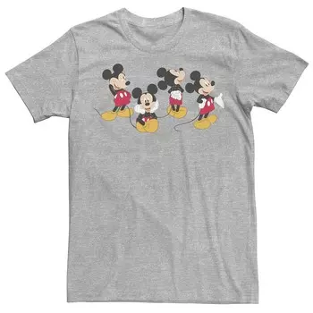 Мужская футболка с портретом Микки Мауса Диснея Licensed Character, цвет Athletic Heather