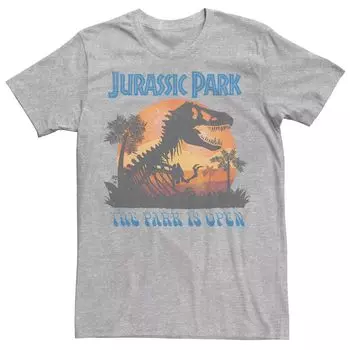 Мужская футболка с портретом «Парк Юрского периода T-Rex Sunset» Licensed Character
