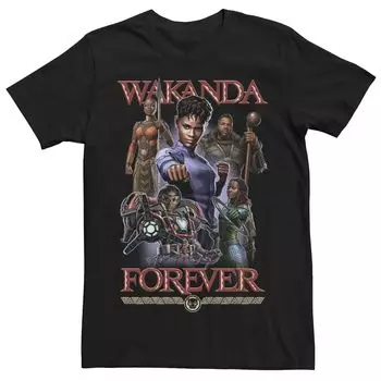 Мужская футболка с портретом персонажа Marvel Wakanda Forever Licensed Character