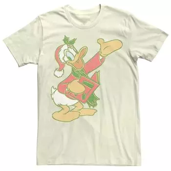 Мужская футболка с портретом «Рождественские гимны Дональда Дака» Disney