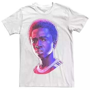 Мужская футболка с портретом розового цвета Lucas Stranger Things Lucas Licensed Character