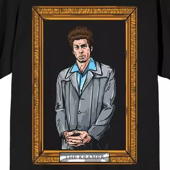 Мужская футболка с портретом Seinfeld Kramer Licensed Character