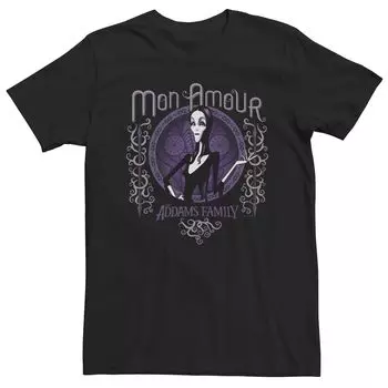 Мужская футболка с портретом «Семейка Аддамс» Morticia Addams Mon Amour Carton Licensed Character