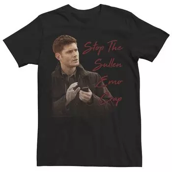 Мужская футболка с портретом Supernatural Dean Stop The Sullen Emo Crap Licensed Character