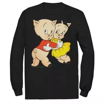 Мужская футболка с портретом свинки Looney Tunes Porky & Petunia Pig Licensed Character