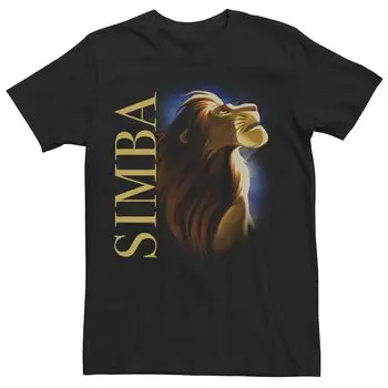 Мужская футболка с портретом The Lion King Simba Glow Disney