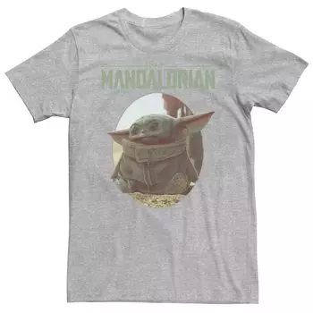 Мужская футболка с портретом The Mandalorian The Child Circle Star Wars