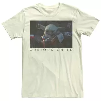 Мужская футболка с портретом The Mandalorian The Child Curious Child Star Wars