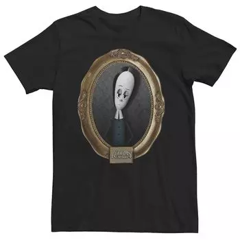 Мужская футболка с портретом в рамке The Addams Family Wednesday Addams Licensed Character