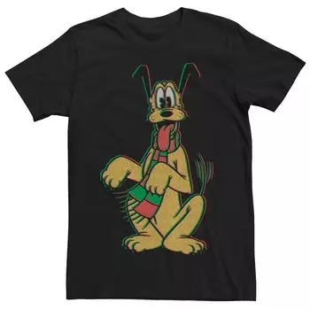 Мужская футболка с портретом в рождественском стиле Disney Pluto Licensed Character