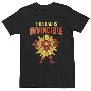 Мужская футболка с портретом в стиле комиксов Marvel This Dad Is Invincible Iron Man Licensed Character
