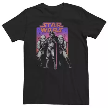 Мужская футболка с портретом в стиле ретро «Капитан Фазма и штурмовик» Star Wars