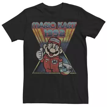 Мужская футболка с портретом в стиле ретро Mario Kart 1992 года Licensed Character