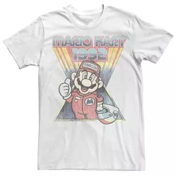 Мужская футболка с портретом в стиле ретро Mario Kart 1992 года Licensed Character