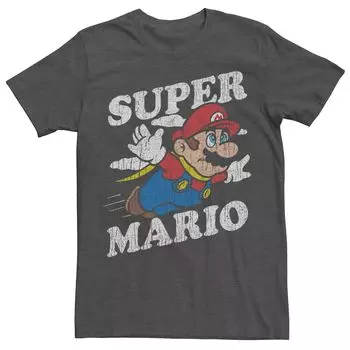 Мужская футболка с портретом в стиле ретро Super Mario Licensed Character