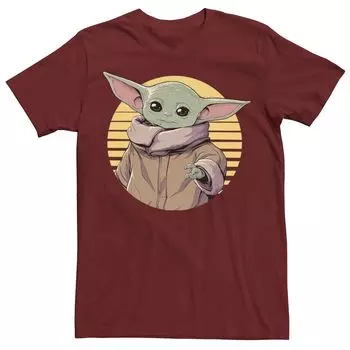 Мужская футболка с портретом в стиле ретро The Mandalorian The Child Star Wars
