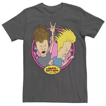 Мужская футболка с портретом в стиле рок-н-ролл Beavis and Butthead Licensed Character
