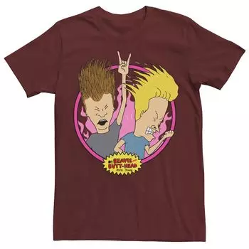 Мужская футболка с портретом в стиле рок-н-ролл Beavis and Butthead Licensed Character