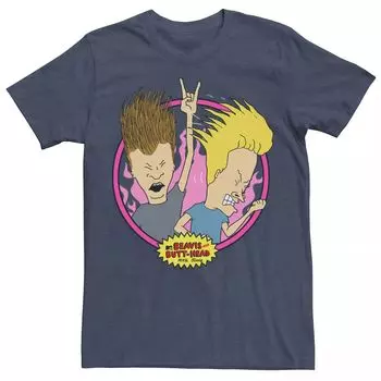 Мужская футболка с портретом в стиле рок-н-ролл Beavis and Butthead Licensed Character