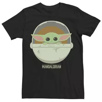 Мужская футболка с портретом «Звездные войны» The Mandalorian The Child Bassinet Star Wars, черный
