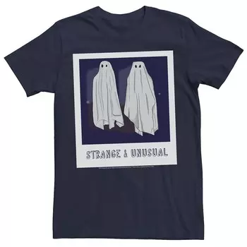 Мужская футболка с постером и странной и необычной надписью Beetlejuice Ghosts Licensed Character, темно-синий