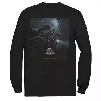 Мужская футболка с постером к фильму «Мир Юрского периода» Owen Ride Raptor, Black Licensed Character, черный