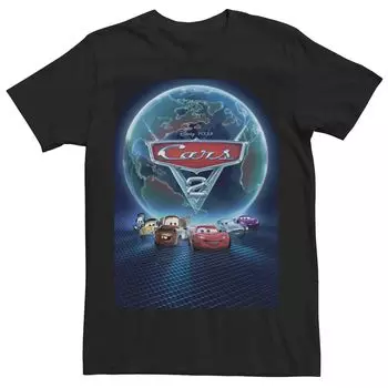 Мужская футболка с постером классического фильма Disney/Pixar Cars 2 Licensed Character