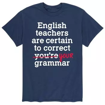 Мужская футболка с преподавателем английского языка Grammer Licensed Character