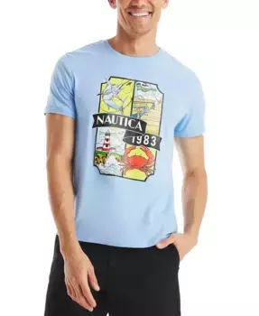 Мужская футболка с принтом 1983 Logo Graphic Nautica, синий