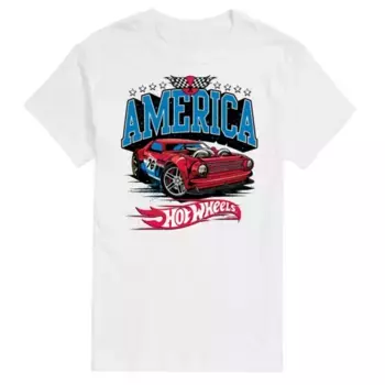 Мужская футболка с принтом America 76 Hot Wheels, белый