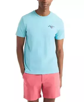 Мужская футболка с принтом Awesome World Logo Nautica, синий