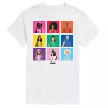 Мужская футболка с принтом Barbie Pride Squares Licensed Character, белый