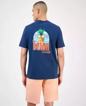 Мужская футболка с принтом Beach Is Back Tommy Bahama, синий