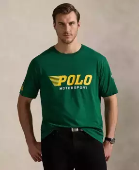 Мужская футболка с принтом Big & Tall Jersey Polo Ralph Lauren, зеленый